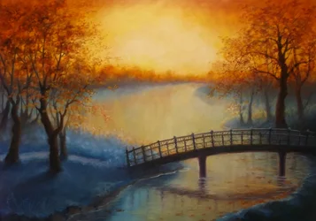 Golden Pond 2012 (olie på linned) Landskab